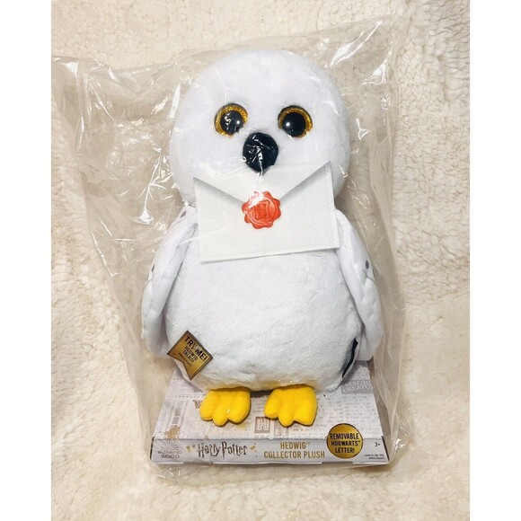Harry Potter Hedwig 14” Talking Owl Plush Wizarding World w Removable Letter New - Picture 2 of 6